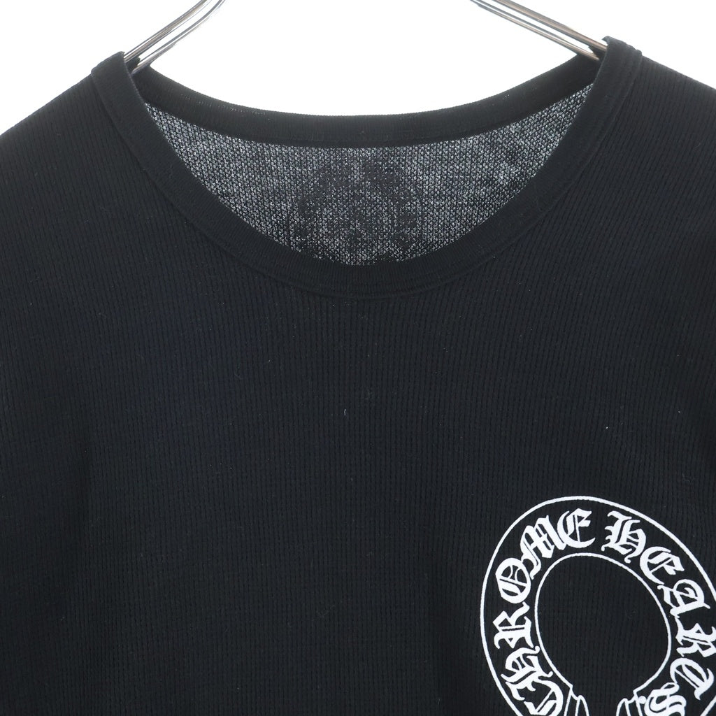 CHROME HEARTS(クロムハーツ) Horseshoe Thermal L/S Tee ホースシュー サーマル長袖Tシャツ ブラック