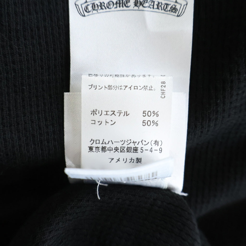 CHROME HEARTS(クロムハーツ) Horseshoe Thermal L/S Tee ホースシュー サーマル長袖Tシャツ ブラック