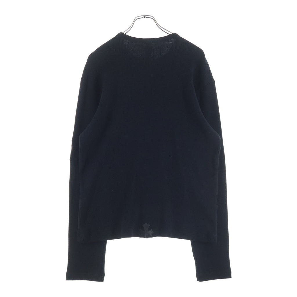 CHROME HEARTS(クロムハーツ) Y NOT クロスパッチ付きコットン長袖カットソー 長袖Tシャツ ブラック
