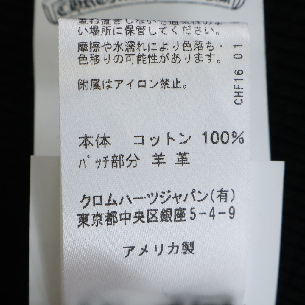 CHROME HEARTS(クロムハーツ) Y NOT クロスパッチ付きコットン長袖カットソー 長袖Tシャツ ブラック