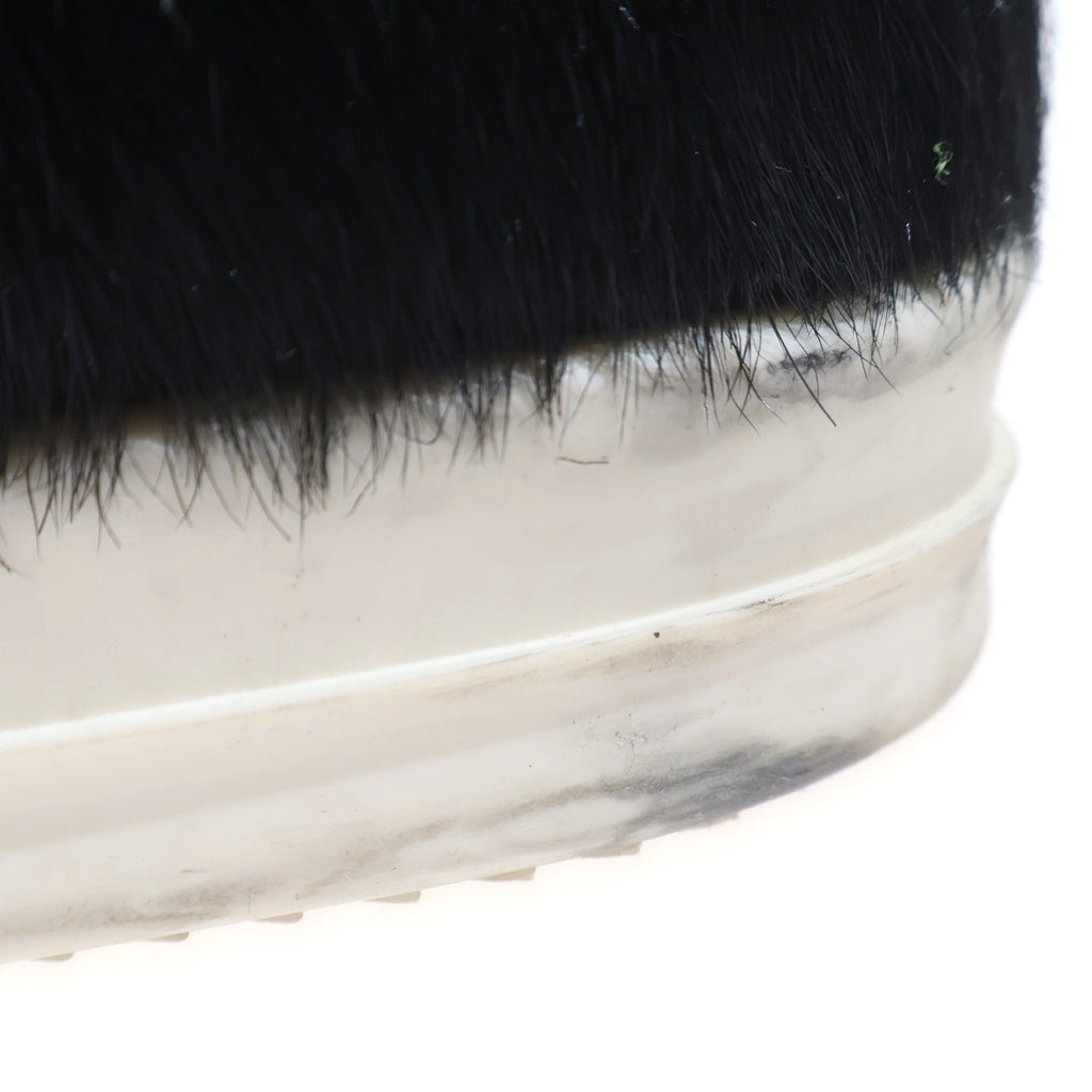 Rick Owens(リックオウエンス) CALF HAIR LOW RAMONES カーフヘア ラモーンズ ローカットスニーカー ブラック -