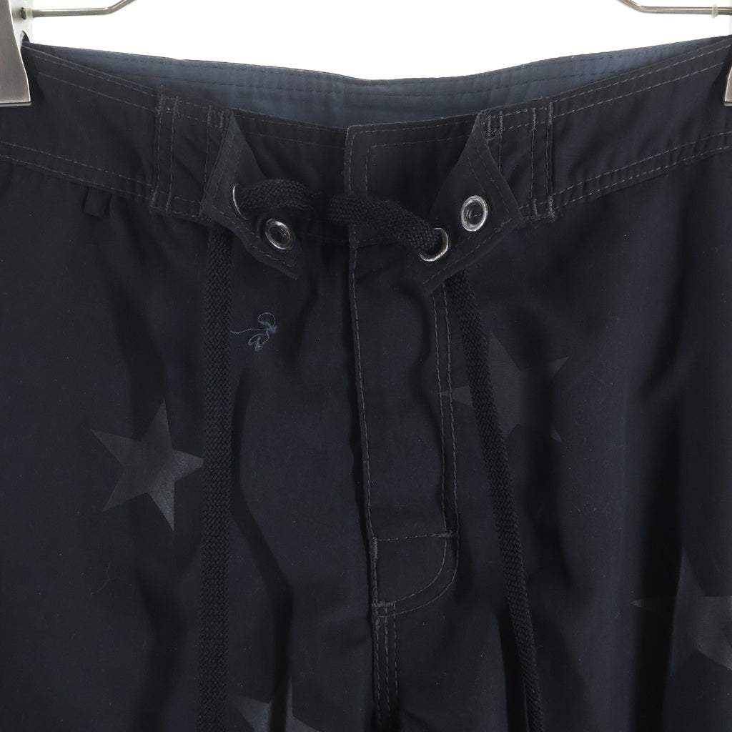 CHROME HEARTS(クロムハーツ) STAR SHORTS CHプラス レザーパッチ スタープリント ショーツ ハーフパンツ ショーツ ブラック