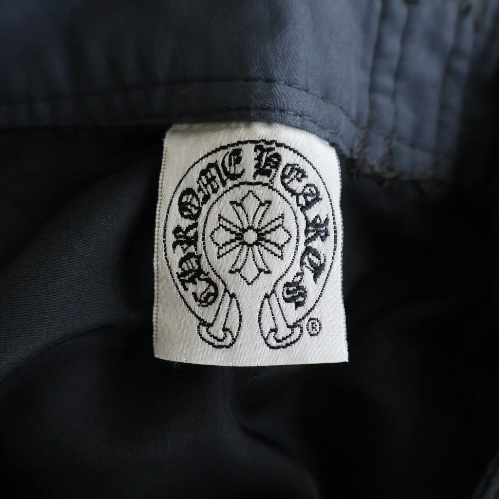 CHROME HEARTS(クロムハーツ) STAR SHORTS CHプラス レザーパッチ スタープリント ショーツ ハーフパンツ ショーツ ブラック