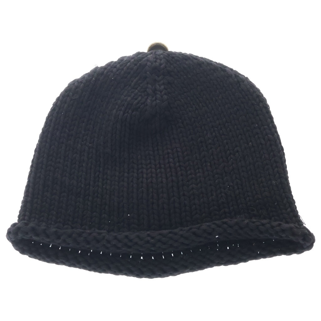 CHROME HEARTS(クロムハーツ) BEANIE CROSS PATCH スモールCHクロス クロスパッチ付き ビーニー ニット帽 ブラック