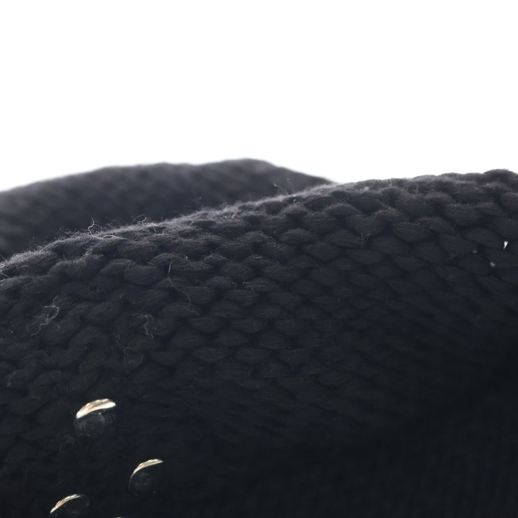 CHROME HEARTS(クロムハーツ) BEANIE CROSS PATCH スモールCHクロス クロスパッチ付き ビーニー ニット帽 ブラック