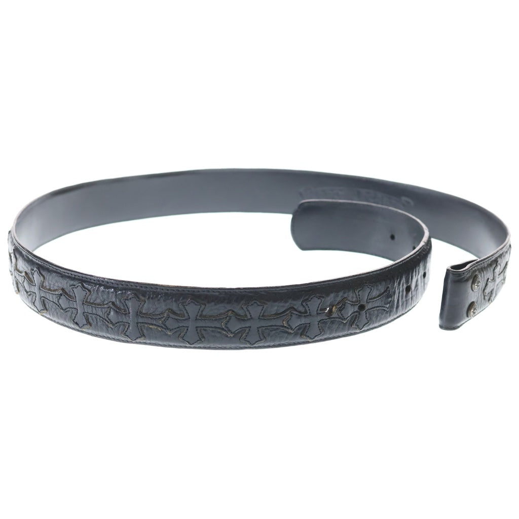 CHROME HEARTS(クロムハーツ) 1.5 STRAP CEMETERY 1.5inchセメタリークロスパッチ セメタリークロスパッチレザーベルト ブラック