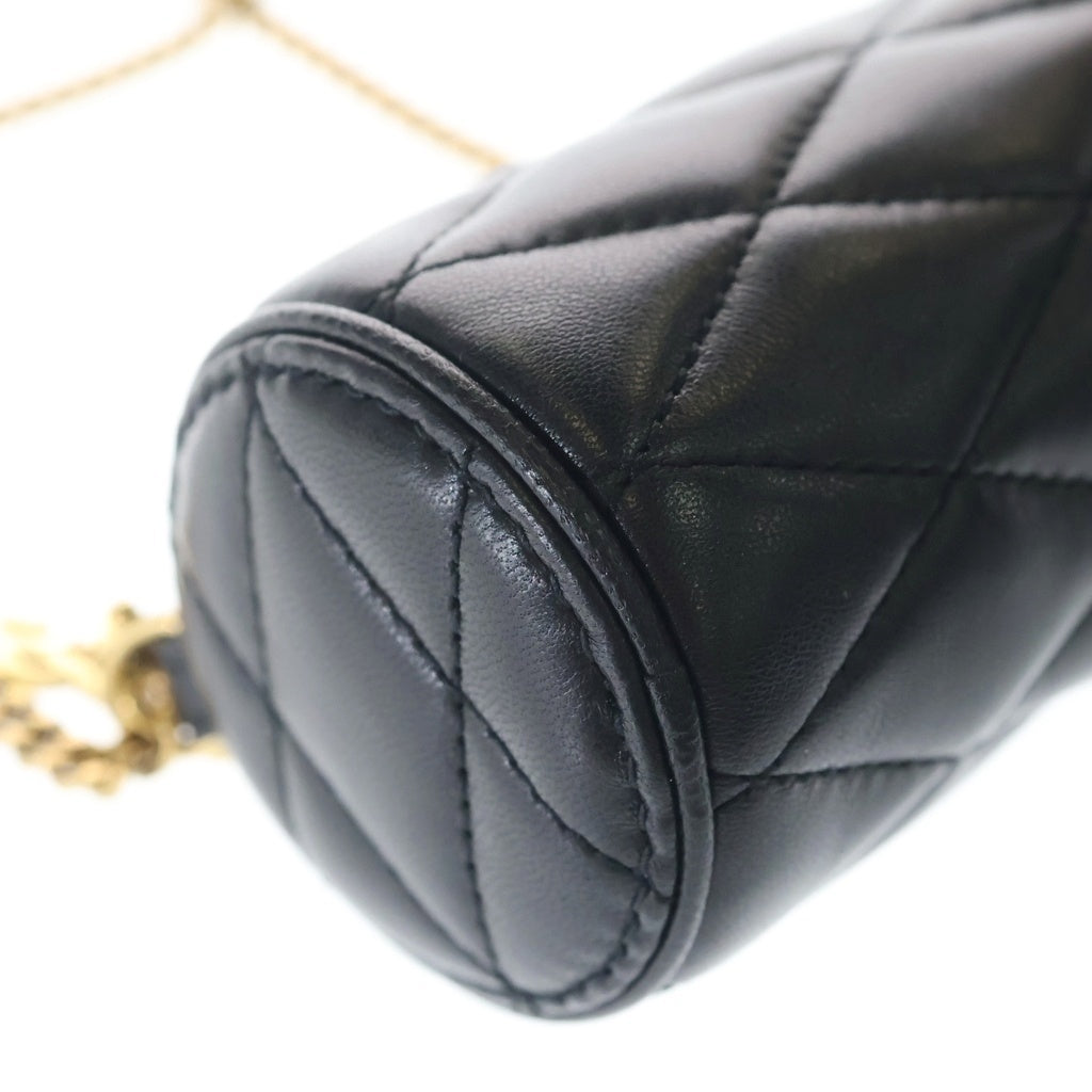 SAINT LAURENT PARIS(サンローランパリ) Sade Micro Quilting Leather Bag カサンドラ キルティングショルダーバッグ ミニポーチ ブラック 796296 レディース