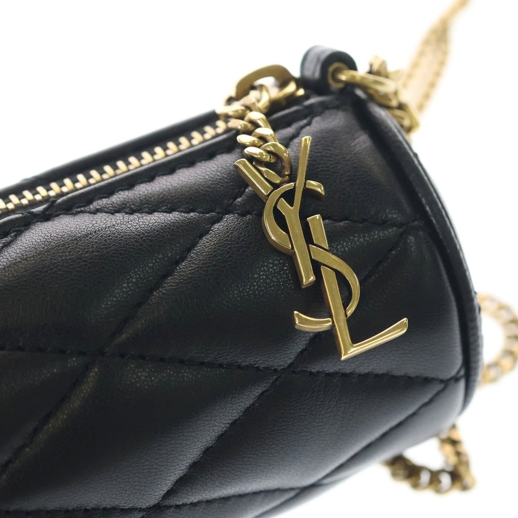 SAINT LAURENT PARIS(サンローランパリ) Sade Micro Quilting Leather Bag カサンドラ キルティングショルダーバッグ ミニポーチ ブラック 796296 レディース