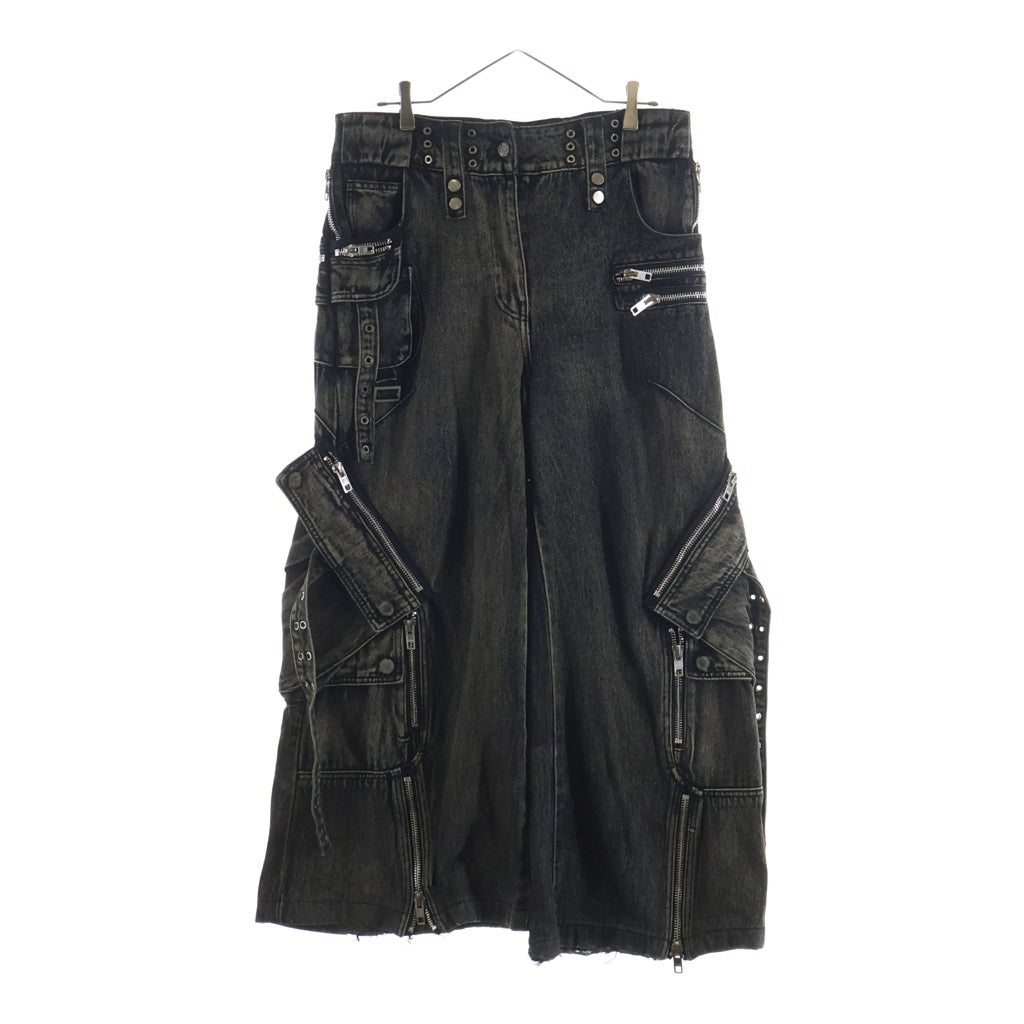 NO/FAITH STUDIOS(ノーフェイスストゥディオス) CARGO DENIM PANTS マルチポケットデザイン デニム カーゴワイドパンツ カーキ -