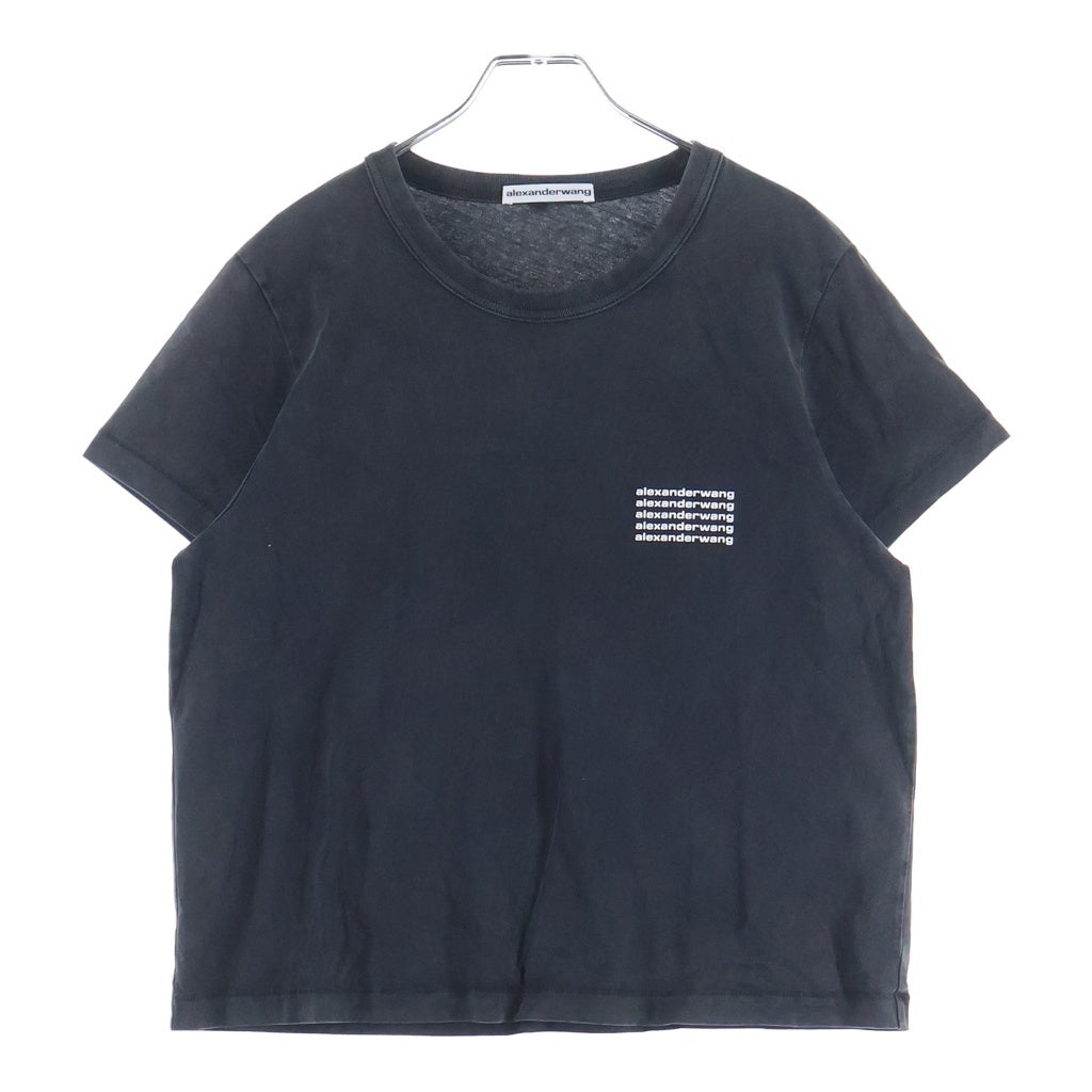 ALEXANDER WANG(アレキサンダーワン) Cropped T-Shirt フェード加工 クロップド 半袖Tシャツ ブラック レディース