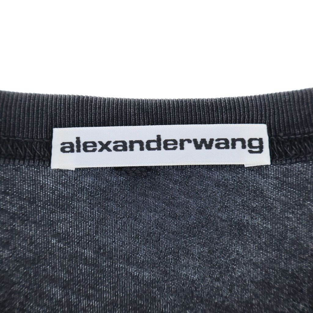 ALEXANDER WANG(アレキサンダーワン) Cropped T-Shirt フェード加工 クロップド 半袖Tシャツ ブラック レディース