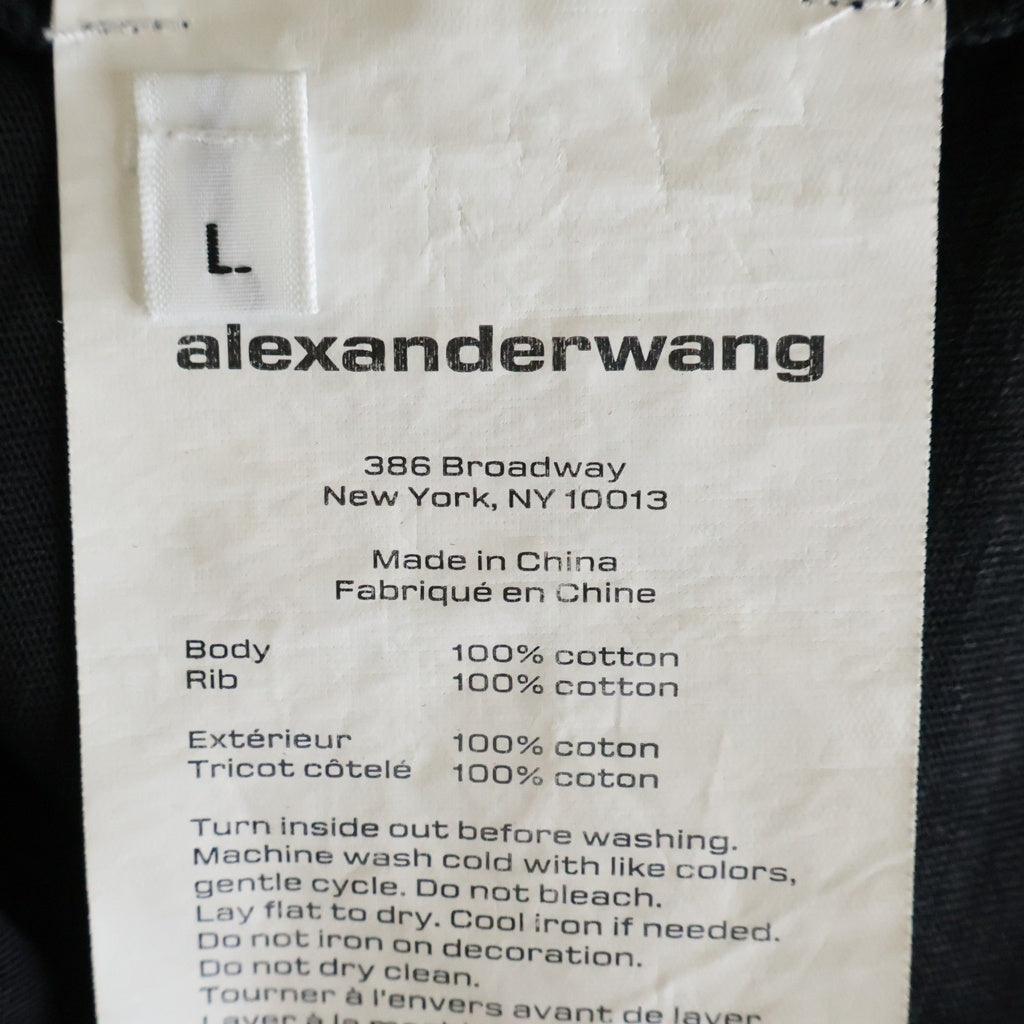 ALEXANDER WANG(アレキサンダーワン) Cropped T-Shirt フェード加工 クロップド 半袖Tシャツ ブラック レディース