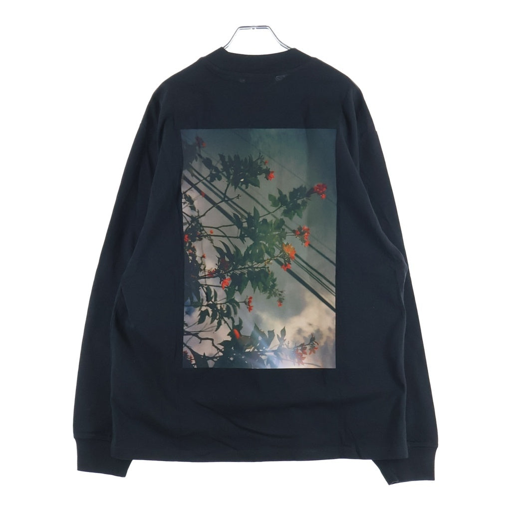 FEAR OF GOD ESSENTIALS(フィアオブゴッド エッセンシャルズ) L/S T-SHIRT FLOWER フラワーフォト 長袖Tシャツ ロンT ブラック