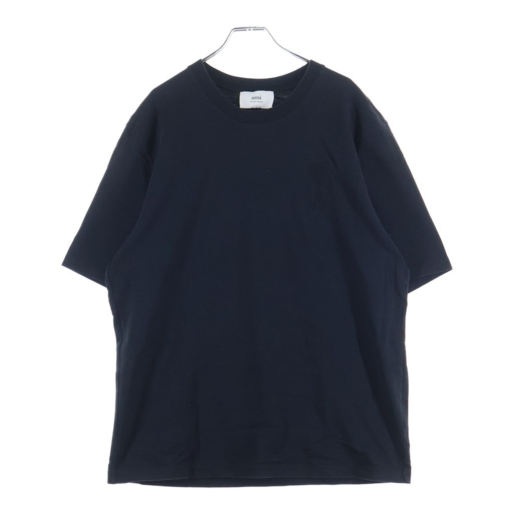 AMI Alexandre Mattiussi(アミアレクサンドルマテュッシ) T-Shirt ハートロゴ刺繍 半袖Tシャツ ブラック E22UTS002.726