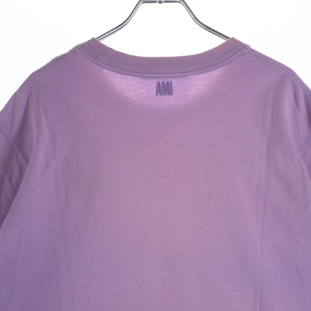 AMI Alexandre Mattiussi(アミアレクサンドルマテュッシ) T-Shirt ハートロゴ刺繍 半袖Tシャツ パープル E21HJ128.726