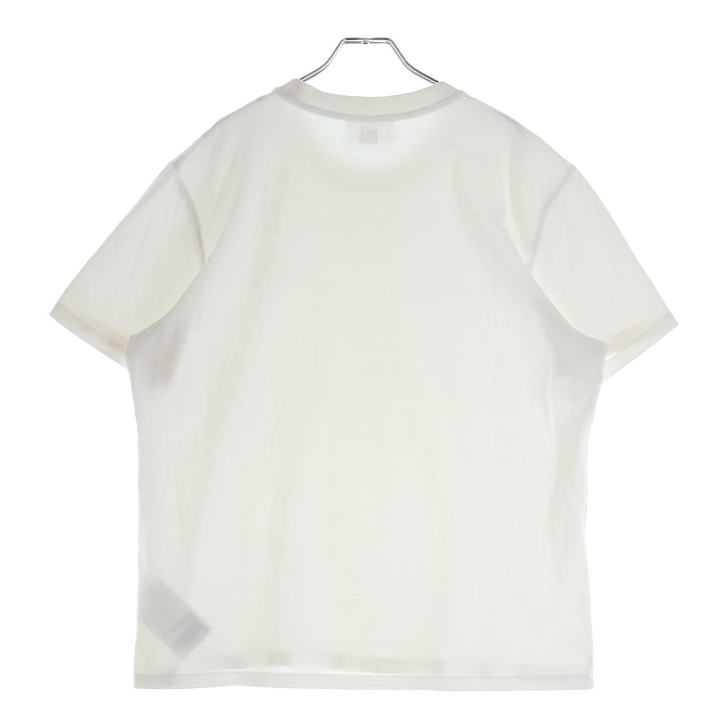 AMI Alexandre Mattiussi(アミアレクサンドルマテュッシ) T-Shirt ハートロゴ刺繍 半袖Tシャツ ホワイト UTS022.726