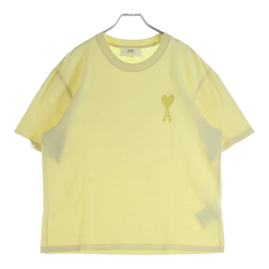 AMI Alexandre Mattiussi(アミアレクサンドルマテュッシ) T-Shirt ハートロゴ刺繍 半袖Tシャツ イエロー E22UTS002.726