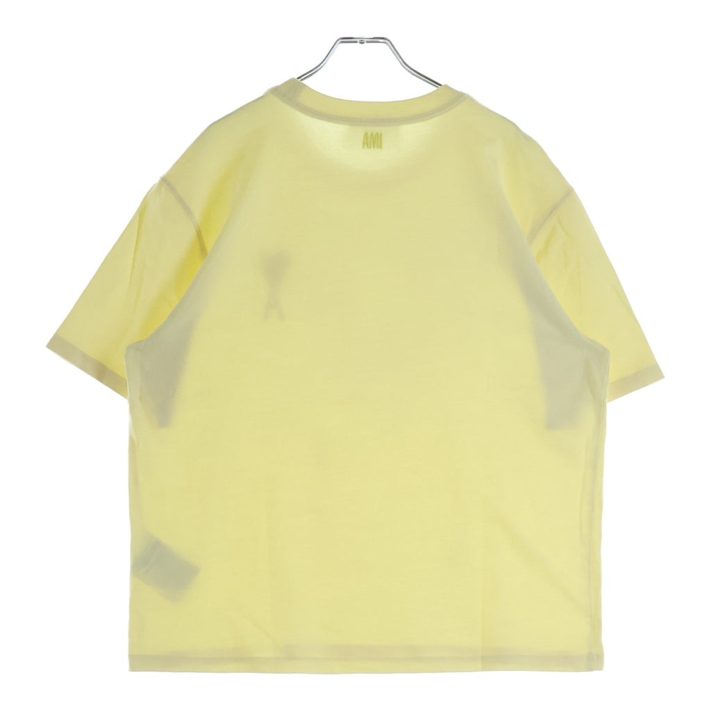AMI Alexandre Mattiussi(アミアレクサンドルマテュッシ) T-Shirt ハートロゴ刺繍 半袖Tシャツ イエロー E22UTS002.726