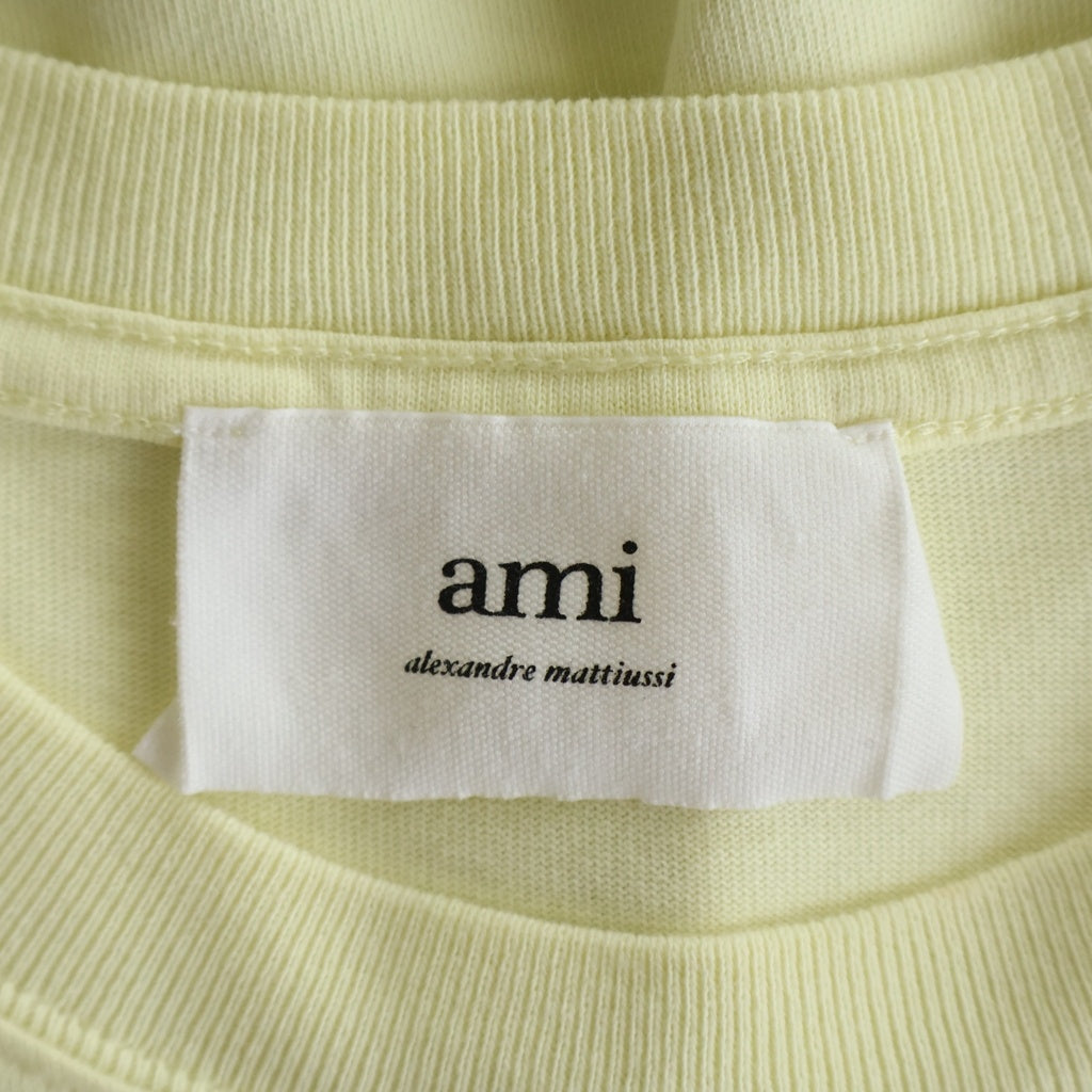 AMI Alexandre Mattiussi(アミアレクサンドルマテュッシ) T-Shirt ハートロゴ刺繍 半袖Tシャツ イエロー E22UTS002.726