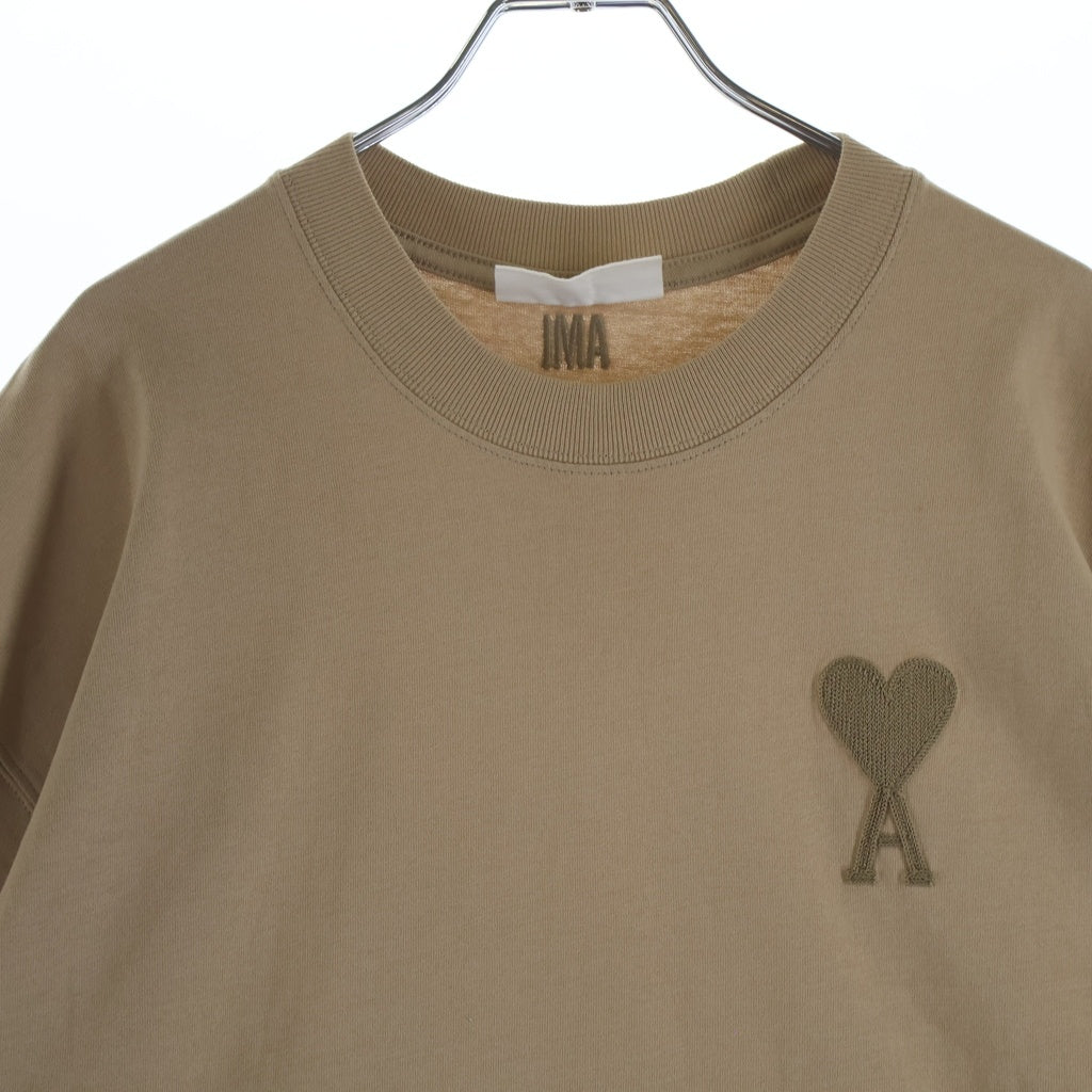 AMI Alexandre Mattiussi(アミアレクサンドルマテュッシ) T-Shirt ハートロゴ刺繍 半袖Tシャツ ベージュ A21FJ128.726