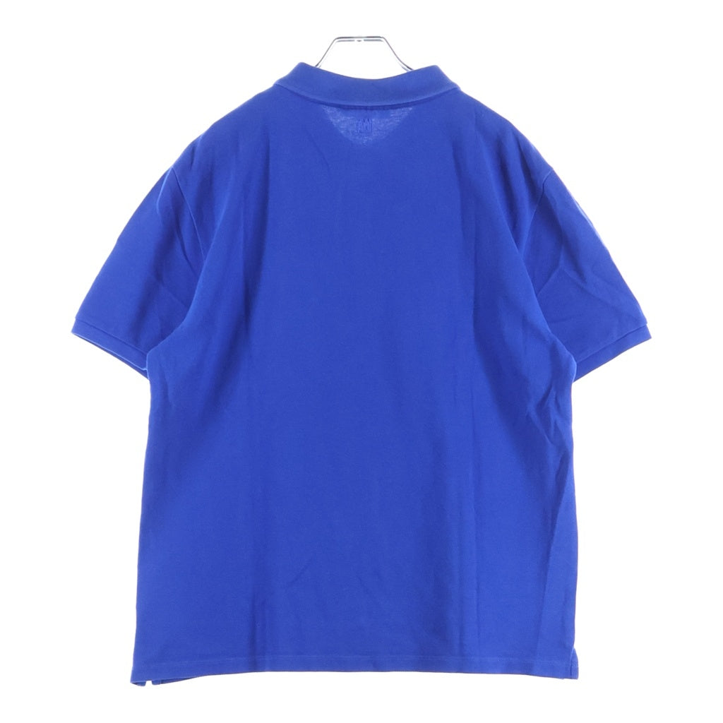 AMI Alexandre Mattiussi(アミアレクサンドルマテュッシ) Polo Shirt ハートロゴ刺繍 半袖ポロシャツ ブルー A21HJ207.760