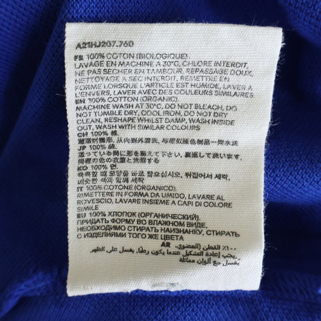 AMI Alexandre Mattiussi(アミアレクサンドルマテュッシ) Polo Shirt ハートロゴ刺繍 半袖ポロシャツ ブルー A21HJ207.760