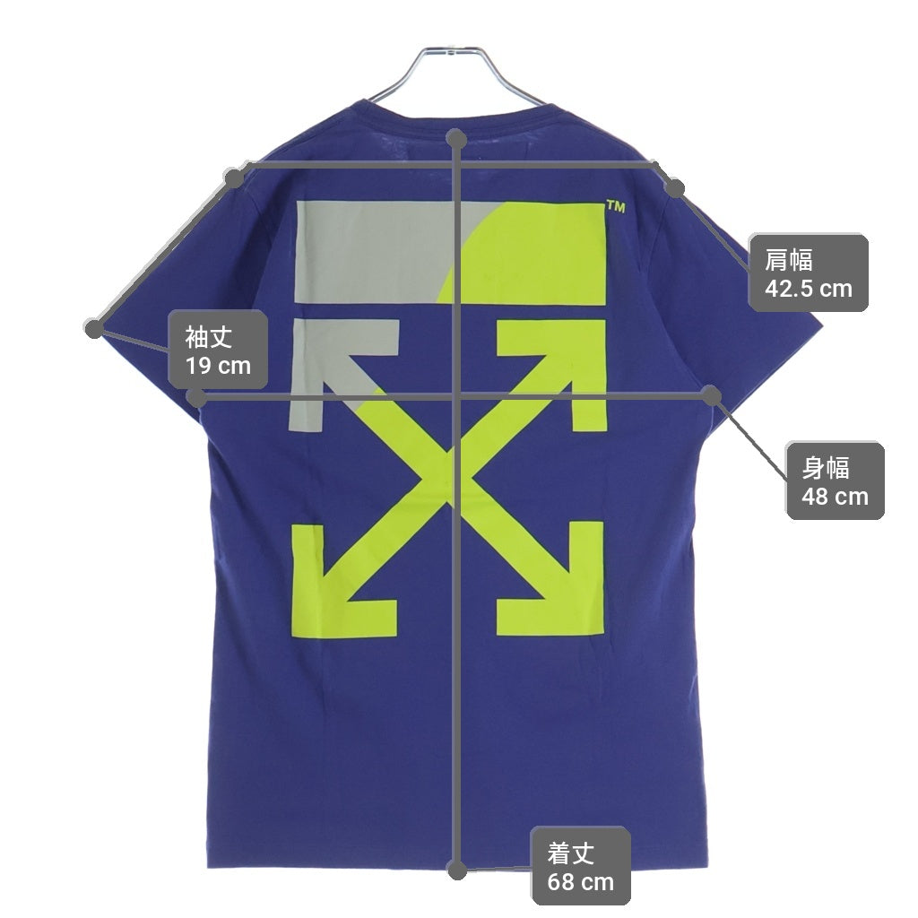 OFF-WHITE(オフホワイト) 19SS Split Logo T-Shirt 半袖Tシャツ ブルー OMAA029S18874050