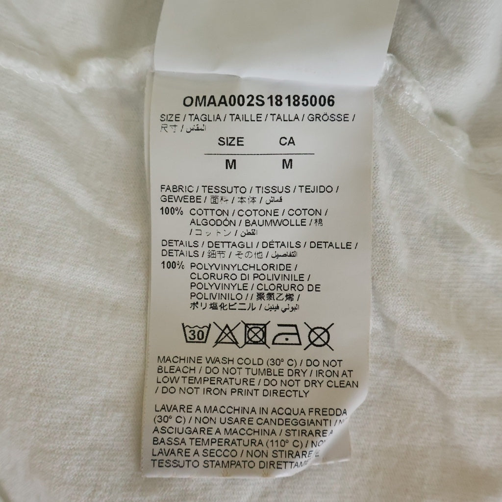OFF-WHITE(オフホワイト) 18SS Fire Tape T-Shirt テープロゴ 半袖Tシャツ ホワイト OMAA002S18185006