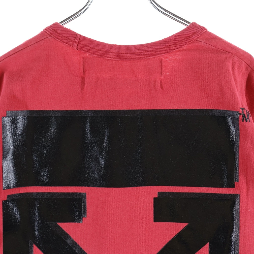 OFF-WHITE(オフホワイト) 18SS ×Champion T-Shirt チャンピオン ロゴ刺繍半袖Tシャツ レッド OMAA029S18874050
