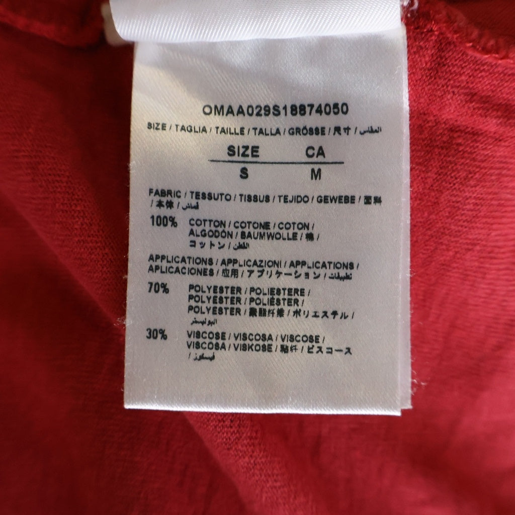 OFF-WHITE(オフホワイト) 18SS ×Champion T-Shirt チャンピオン ロゴ刺繍半袖Tシャツ レッド OMAA029S18874050
