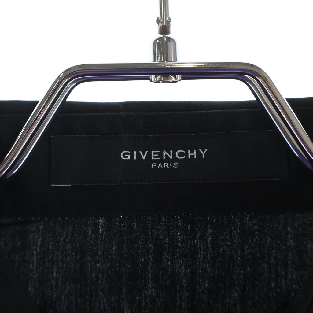 GIVENCHY(ジバンシィ) Star Shirt スターロゴ刺繍 長袖比翼シャツ ブラック