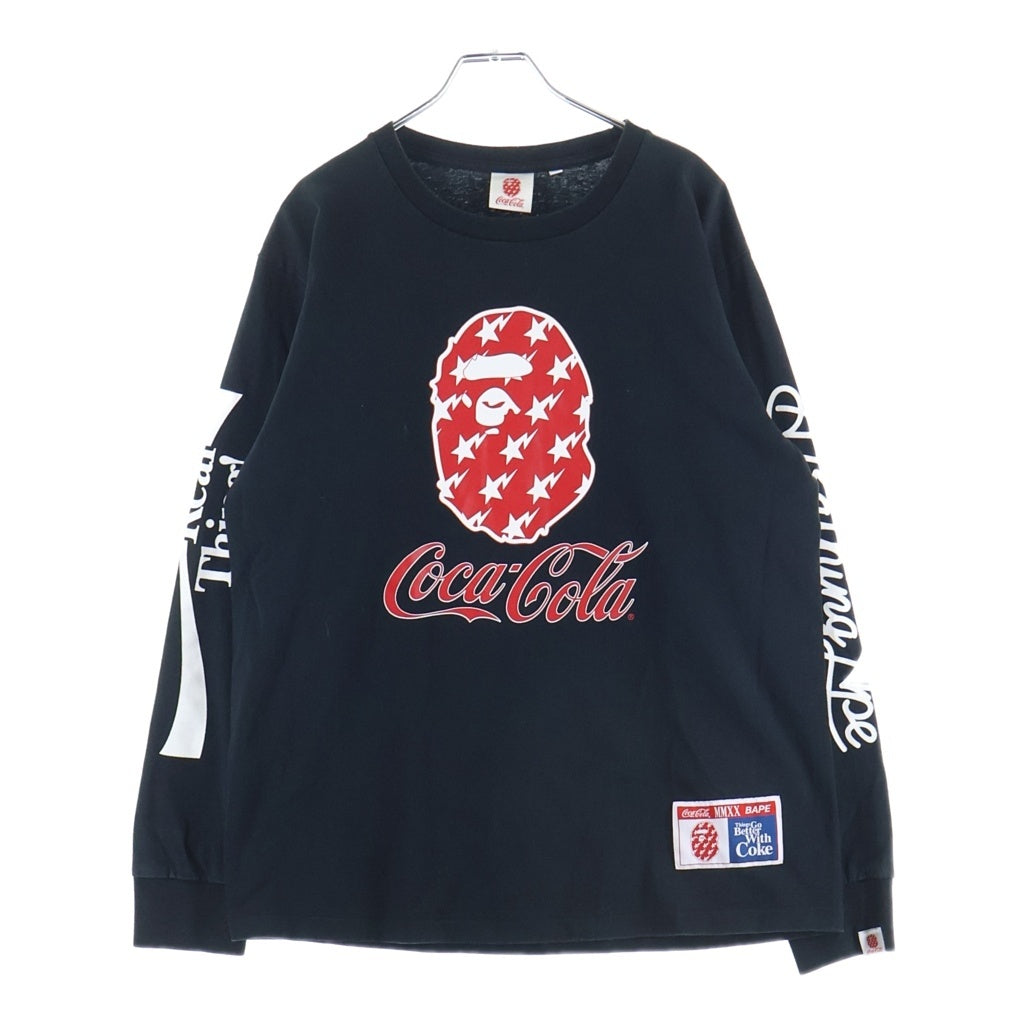 A BATHING APE(アベイシングエイプ) Coca-Cola L/S T-Shirt コカ・コーラ 長袖Tシャツ ロンT ブラック 001LTG231920X