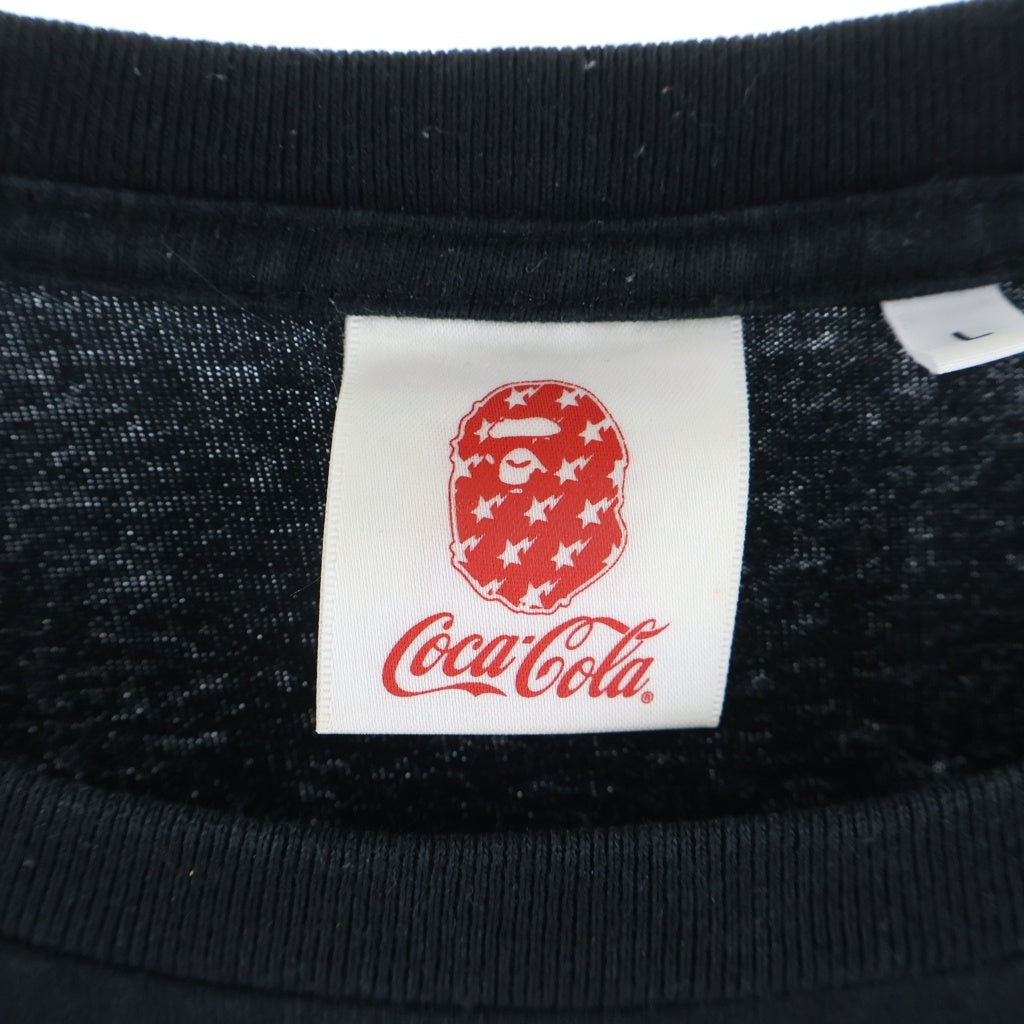 A BATHING APE(アベイシングエイプ) Coca-Cola L/S T-Shirt コカ・コーラ 長袖Tシャツ ロンT ブラック 001LTG231920X