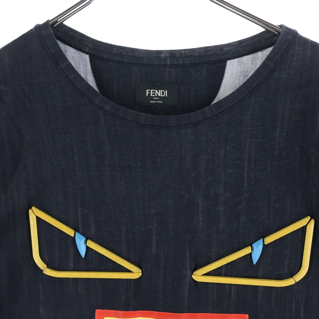 FENDI(フェンディ) Monster T-Shirt 半袖Tシャツ ブラック FY0626 A5CA