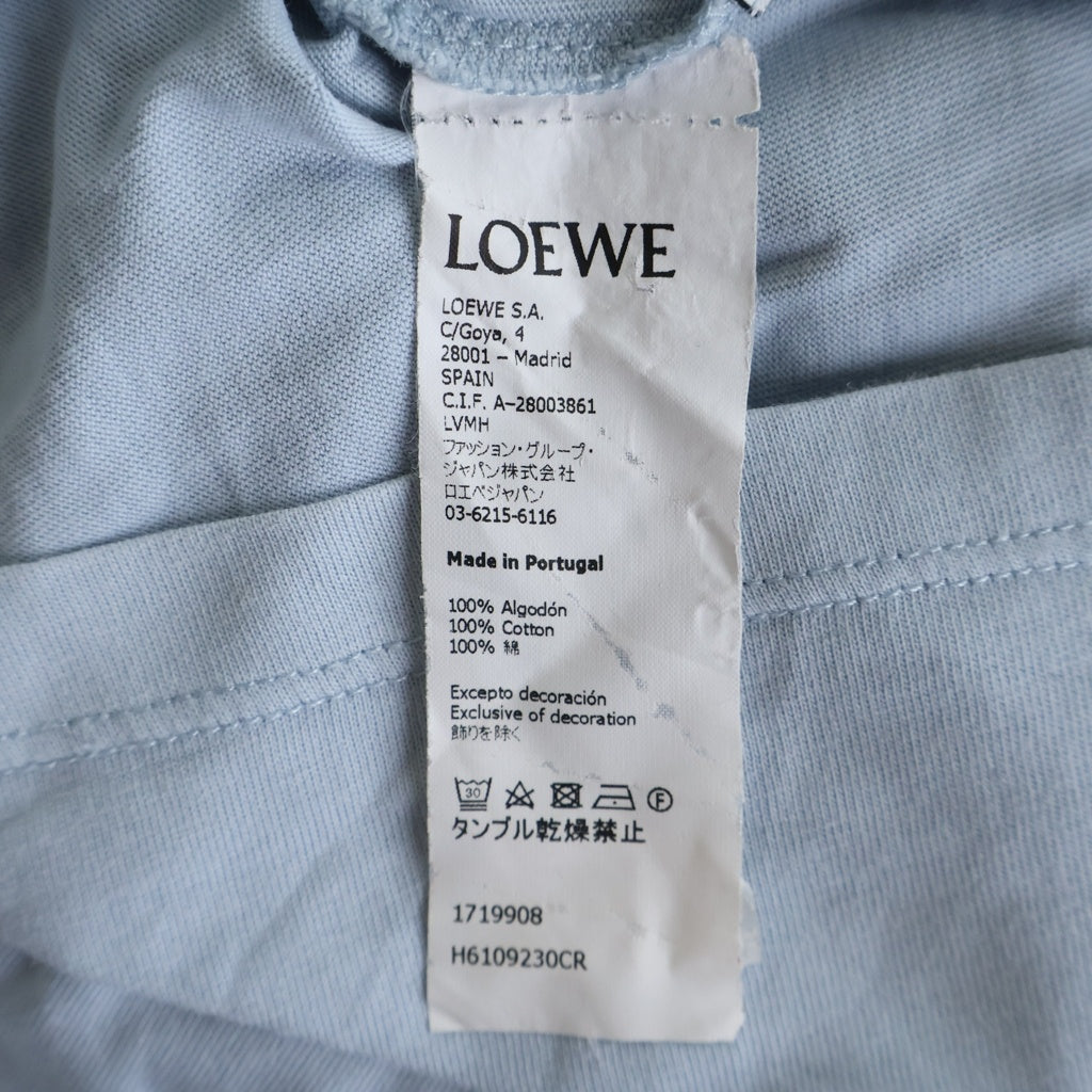LOEWE(ロエベ) Anagram T-Shirt アナグラム刺繍 半袖Tシャツ ブルー H6109230CR
