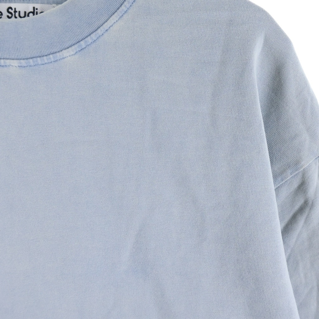 Acne Studios(アクネ ストゥディオズ) Rubber T-Shirt フェード加工 ラバーロゴ 半袖Tシャツ ブルー FN-UX-TSHI000018