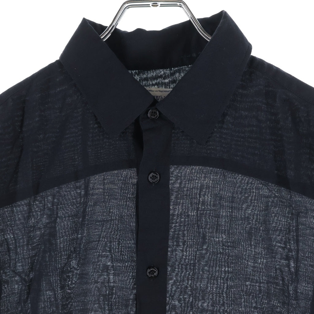 OFF-WHITE(オフホワイト) 23AW Ow Emb Silkjer Round Shirt 長袖シャツ ブラック OMGE024F23FAB0031010
