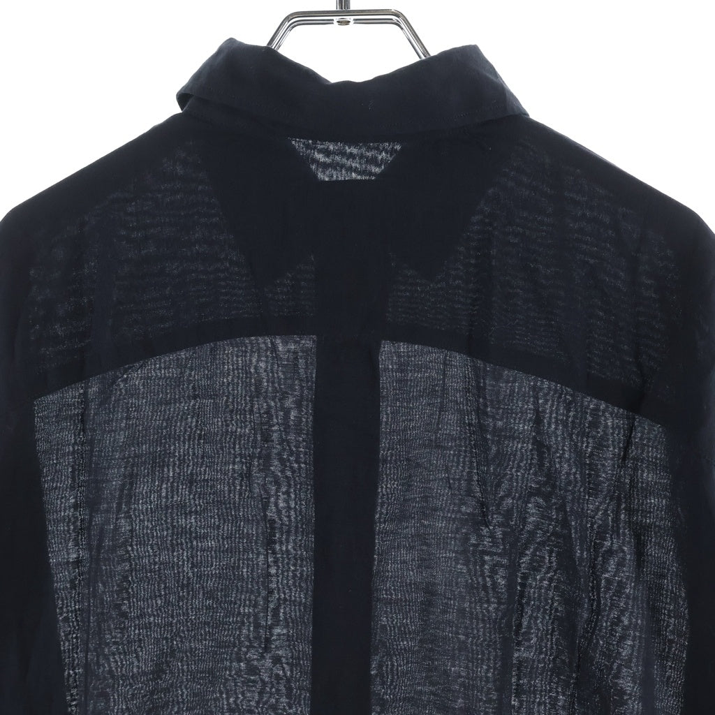OFF-WHITE(オフホワイト) 23AW Ow Emb Silkjer Round Shirt 長袖シャツ ブラック OMGE024F23FAB0031010