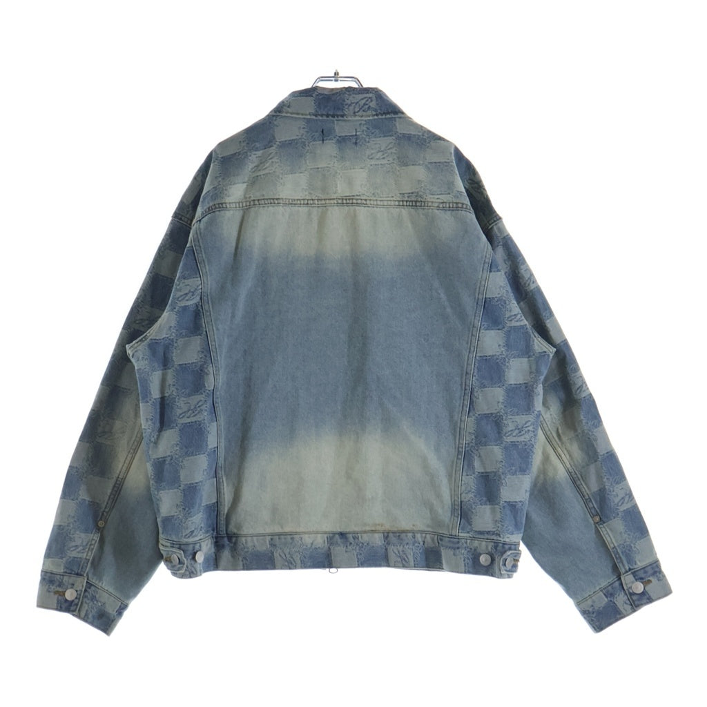 BREATH(ブレス) BLOCK CHECK DENIM JACKET ブロック チェック デニムジャケット ジップアップジャケット インディゴ BR26SS-00009