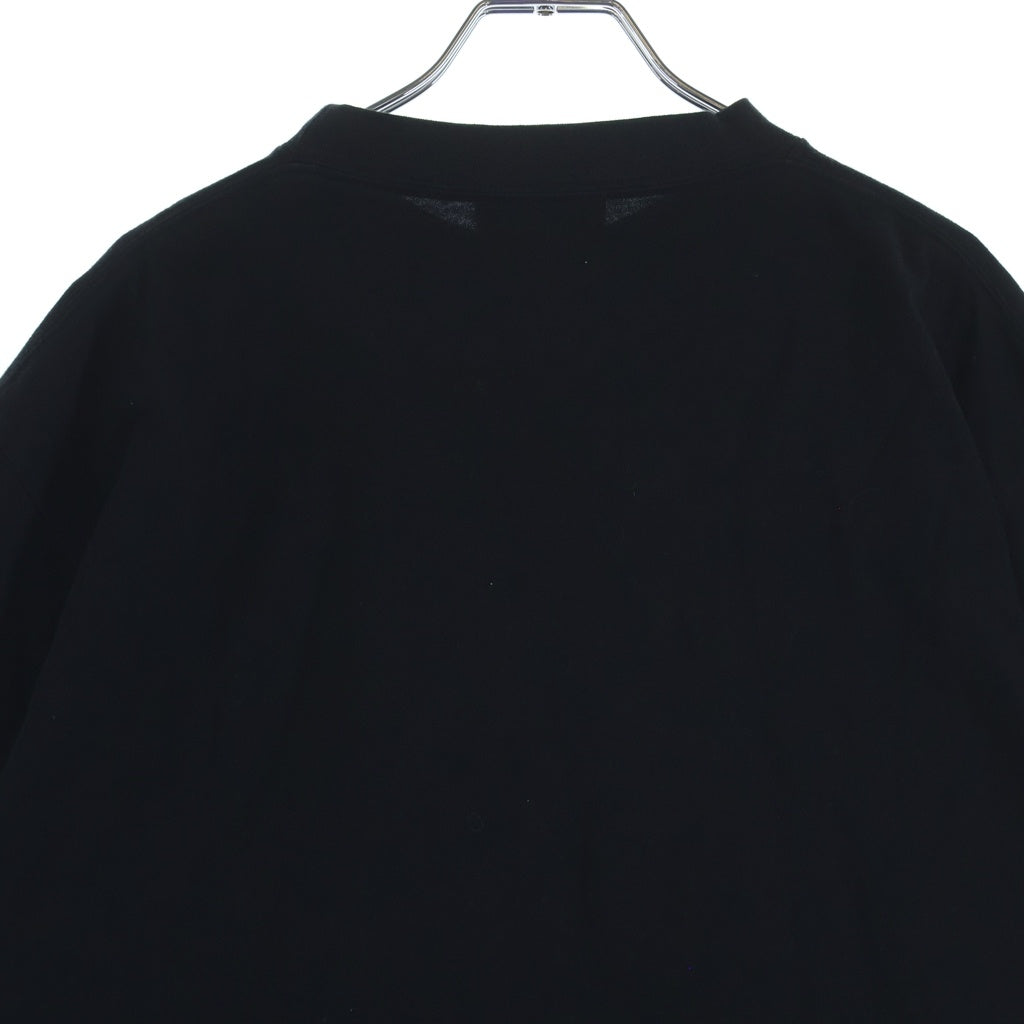 BALENCIAGA(バレンシアガ) ロゴエンブロイダリー クルーネックコットン 半袖Tシャツ カットソー ブラック 681045 TLVH9
