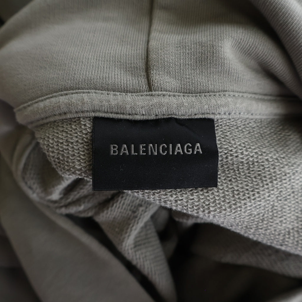 BALENCIAGA(バレンシアガ) 23SS Large Fit Hoodie ラージ フィット ロゴエンブロイダリー プルオーバー スウェット フーディー グレー 620973 TNVB1