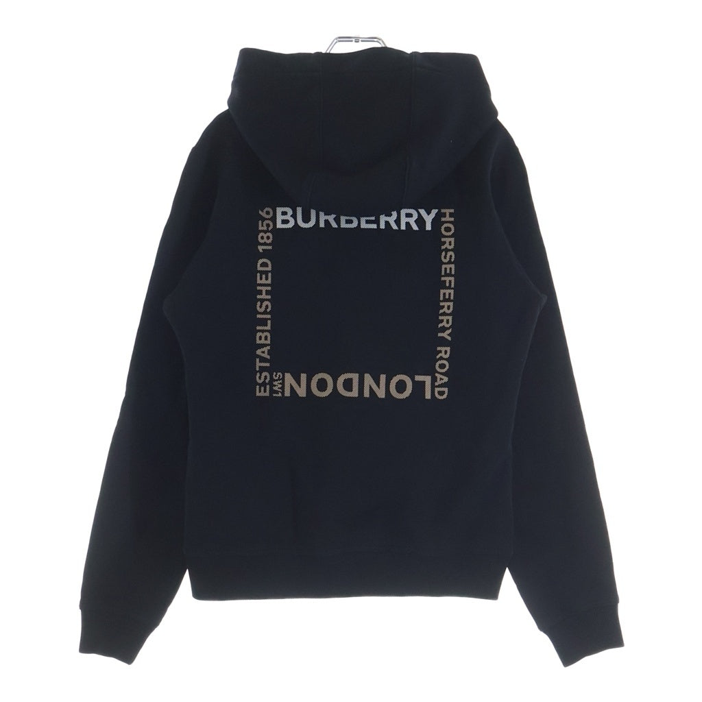 BURBERRY(バーバリー) バックプリントデザイン スウェット プルオーバ フーディー パーカー ブラック 8056050