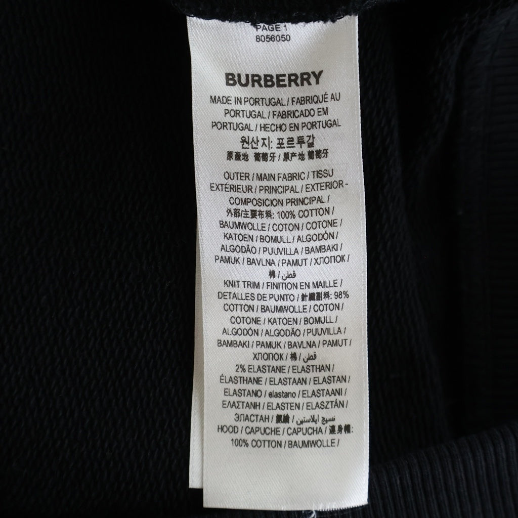 BURBERRY(バーバリー) バックプリントデザイン スウェット プルオーバ フーディー パーカー ブラック 8056050