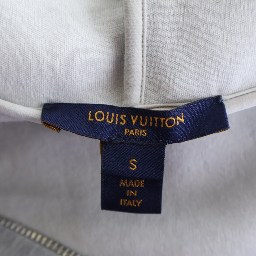 LOUIS VUITTON(ルイヴィトン) TRUNK&BAGS プリントデザイン ジップアップ フーデット スウェット パーカー グレー VCCW10