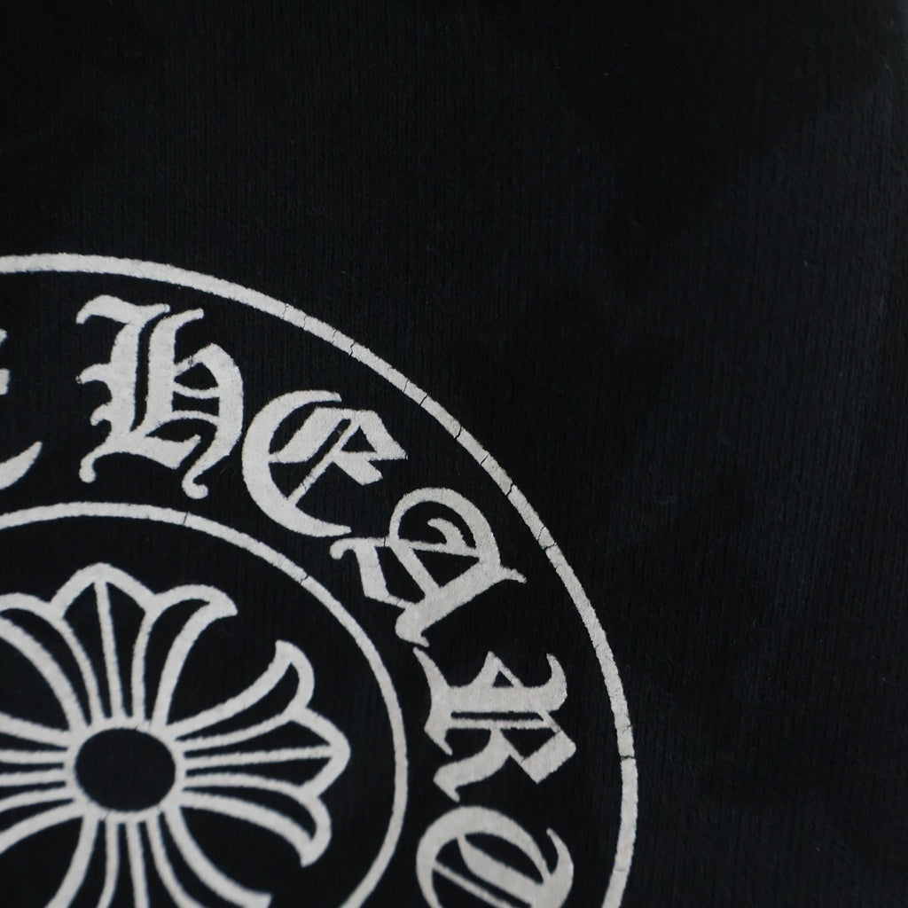 CHROME HEARTS(クロムハーツ) GRAVEYARD セメタリークロス総柄 スウェットパンツ ブラック ー