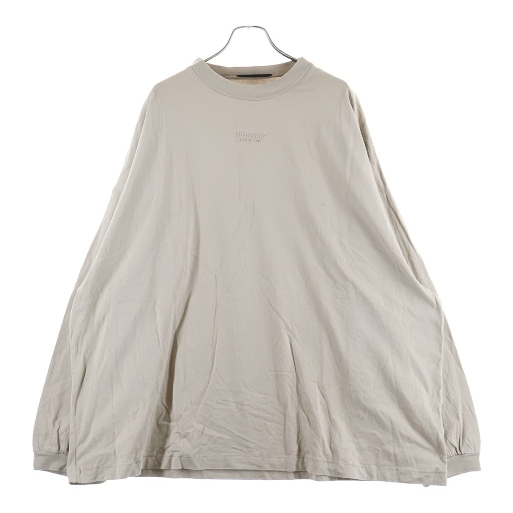 FEAR OF GOD ESSENTIALS(フィアオブゴッド エッセンシャルズ) L/S T-SHIRT ラバーロゴ 長袖Tシャツ ロンT ベージュ