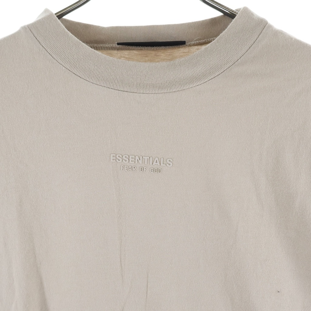 FEAR OF GOD ESSENTIALS(フィアオブゴッド エッセンシャルズ) L/S T-SHIRT ラバーロゴ 長袖Tシャツ ロンT ベージュ