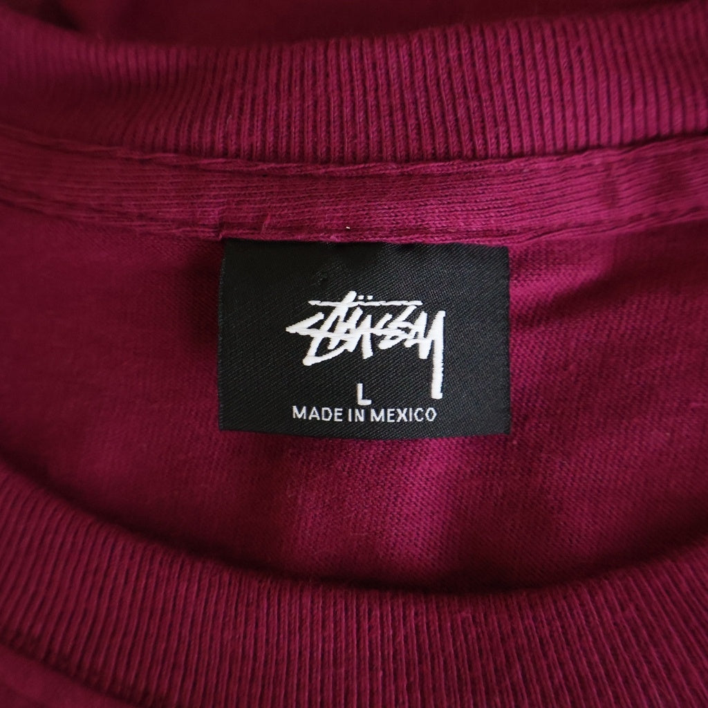 STUSSY(ステューシー) CIRCUIT TEE サーキット グラフィックプリント 半袖カットソー Tシャツ ワインレッド