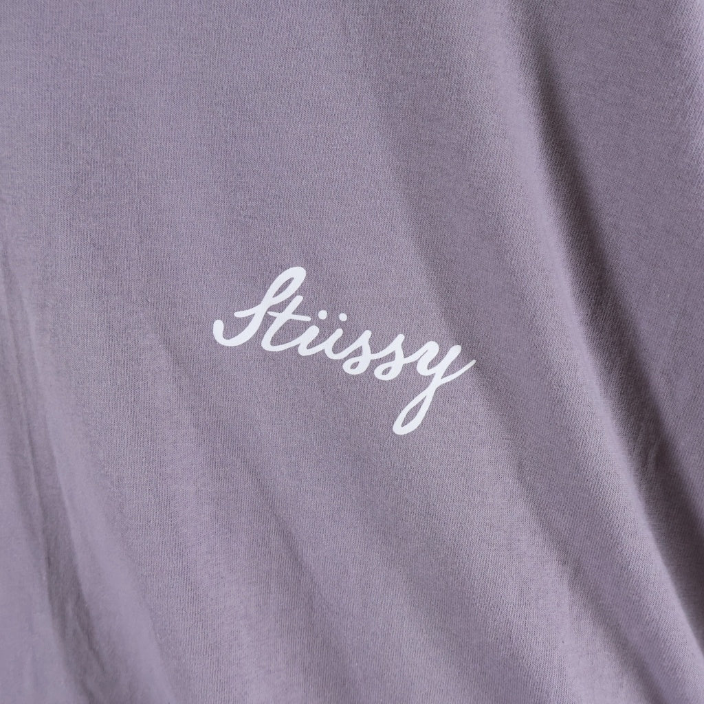 STUSSY(ステューシー) PARADISE LONG TEE パラダイス ロスト スケルトン 長袖カットソー Tシャツ パープル