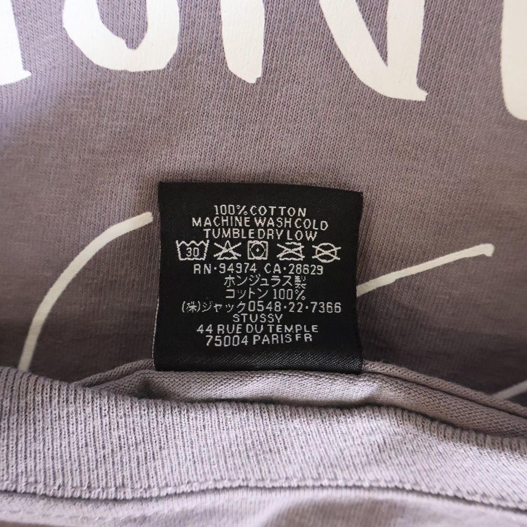 STUSSY(ステューシー) PARADISE LONG TEE パラダイス ロスト スケルトン 長袖カットソー Tシャツ パープル